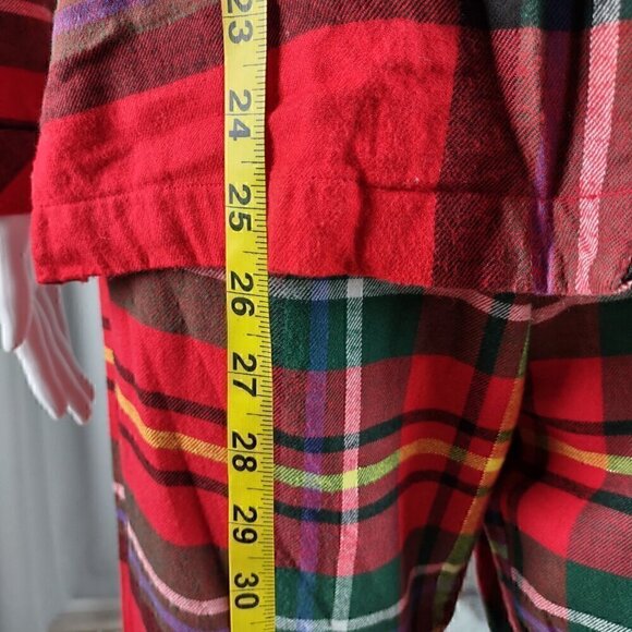 Victoria’s Secret Women's Cotton Red Plaid 2 Pc Pajama Set Size X-Small - Picture 6 of 16